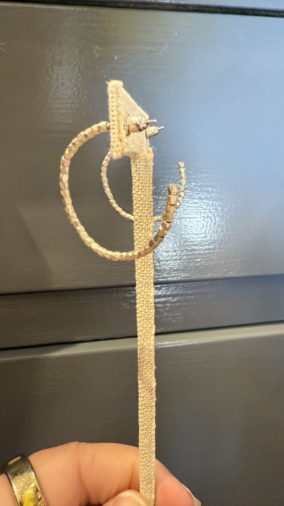 Beaded Half Hoop Earrings