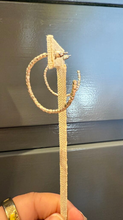 Beaded Half Hoop Earrings