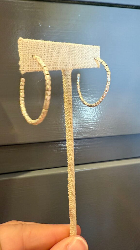 Beaded Half Hoop Earrings