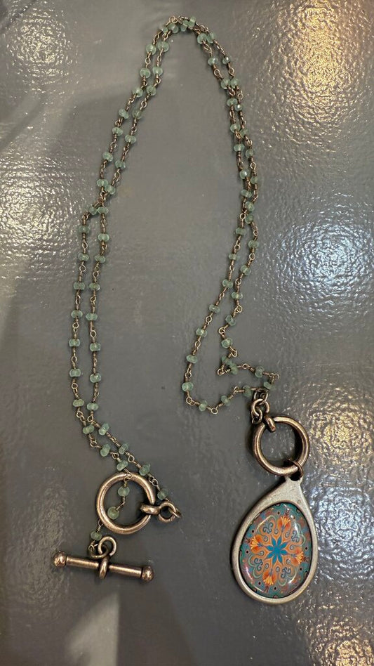 Beaded Chain Pendant Necklace