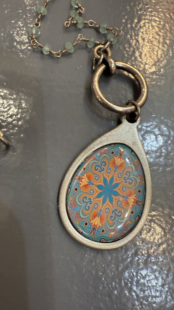 Beaded Chain Pendant Necklace