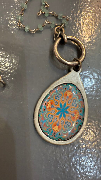 Beaded Chain Pendant Necklace