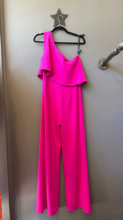 One Shoulder Wide Leg Jumpsuit