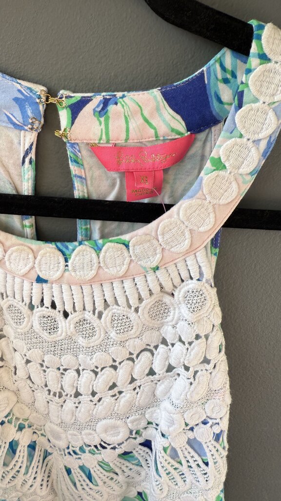 Lace Trim High Neck Tank