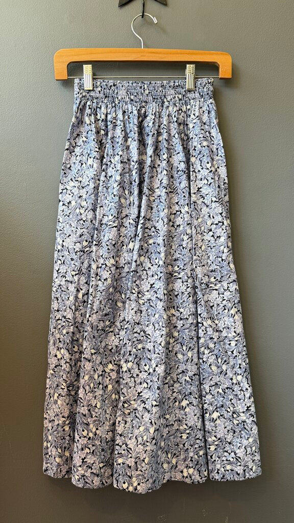 Floral Full Midi Skirt