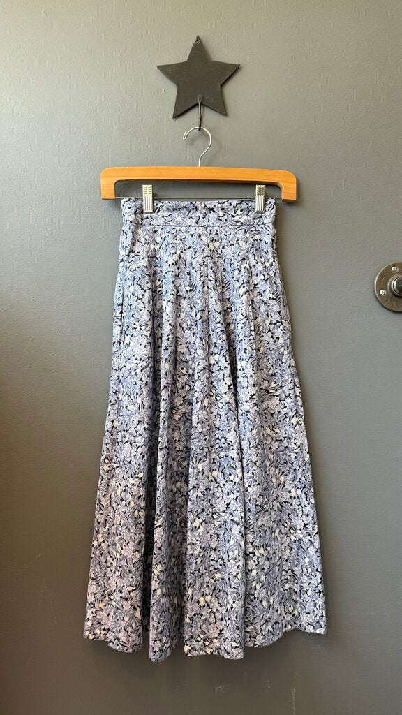 Floral Full Midi Skirt