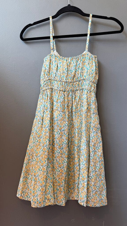 Floral Drawstring Mini Dress