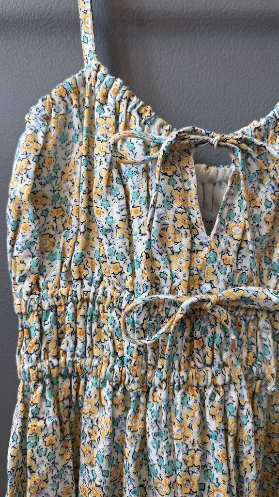 Floral Drawstring Mini Dress