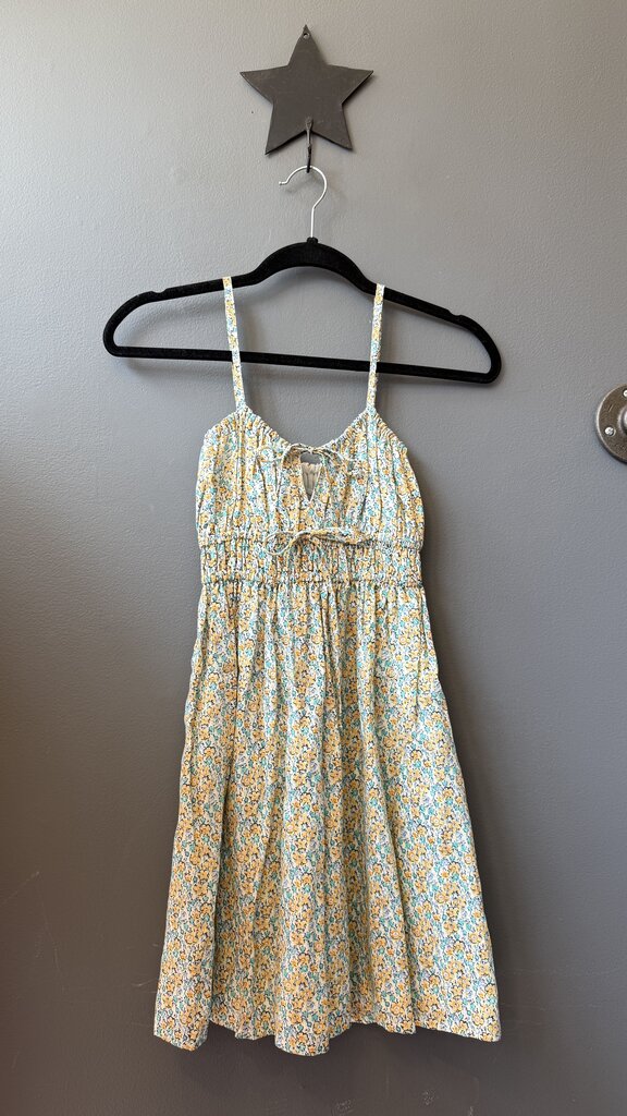 Floral Drawstring Mini Dress
