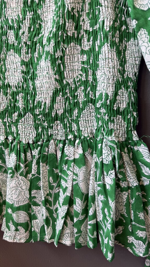 Block Print Smocked Blouse