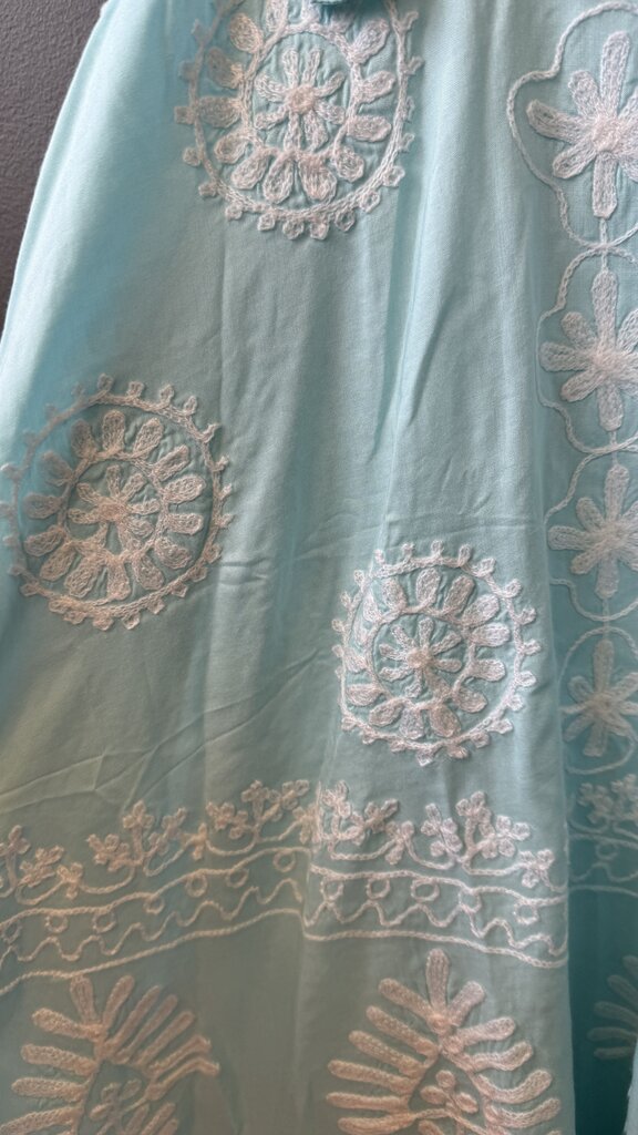 Embroidered Swing Mini Dress