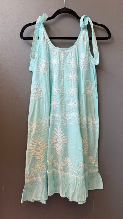 Embroidered Swing Mini Dress