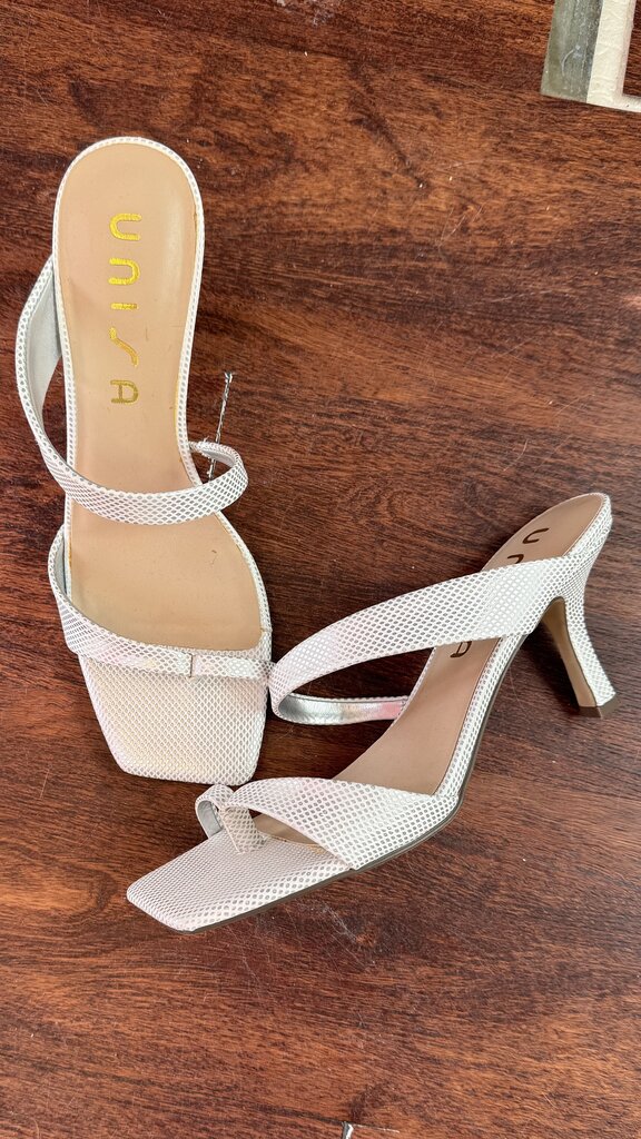 Strappy Metallic Heels