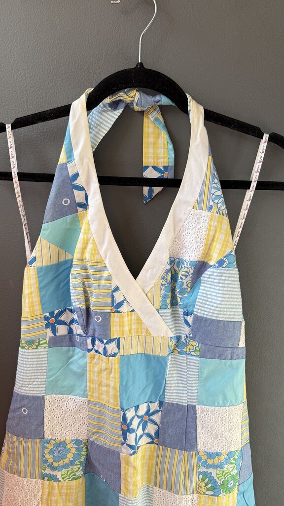 Patch Print Halter Dress