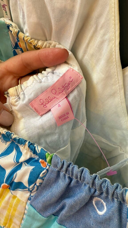 Patch Print Halter Dress