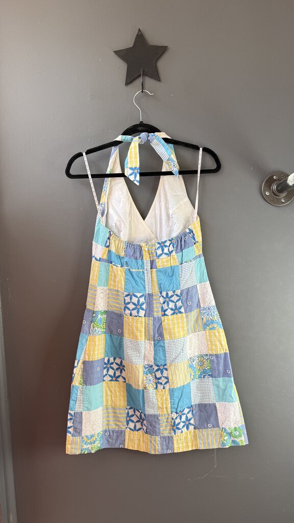Patch Print Halter Dress
