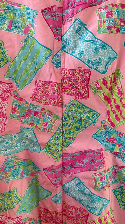 Vintage Towel Print Shift Dress