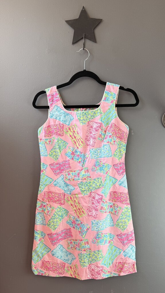 Vintage Towel Print Shift Dress