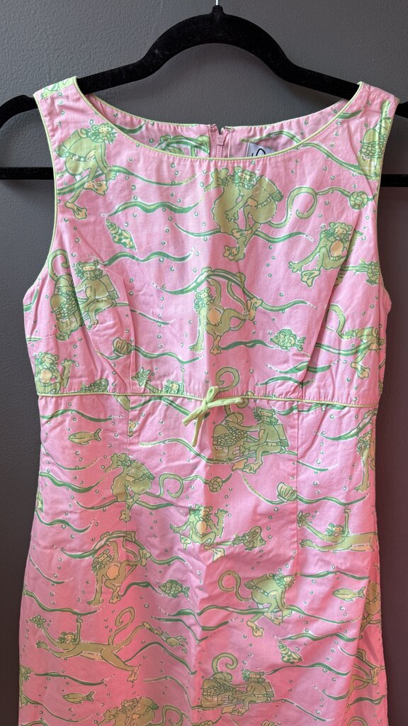 Vintage Scuba Monkey Shift Dress