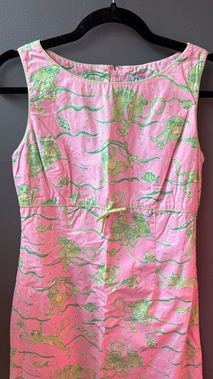 Vintage Scuba Monkey Shift Dress