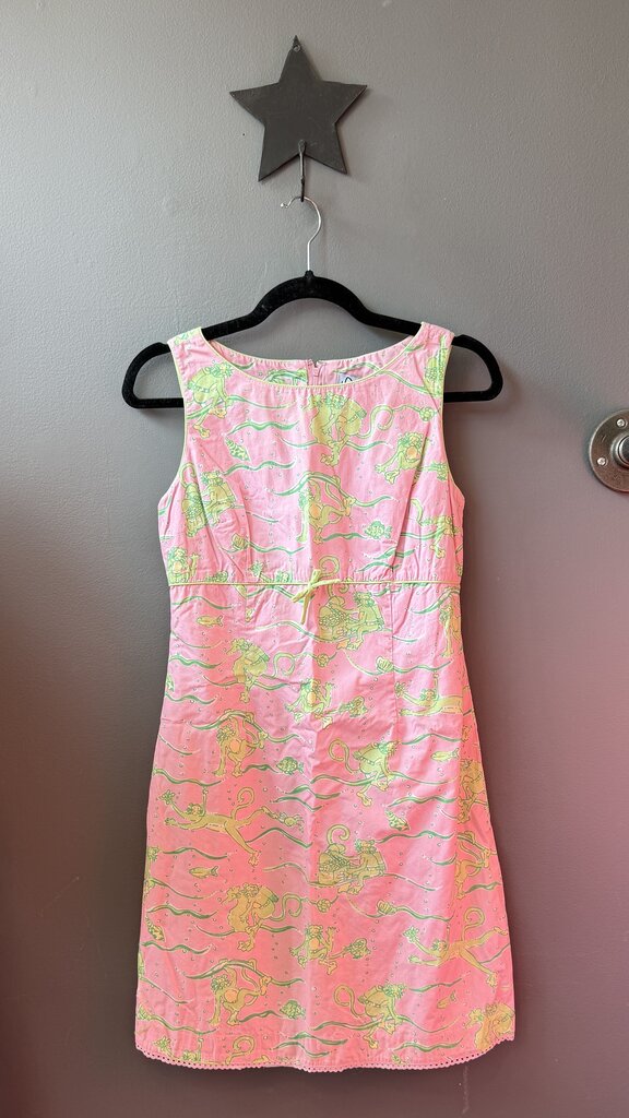 Vintage Scuba Monkey Shift Dress