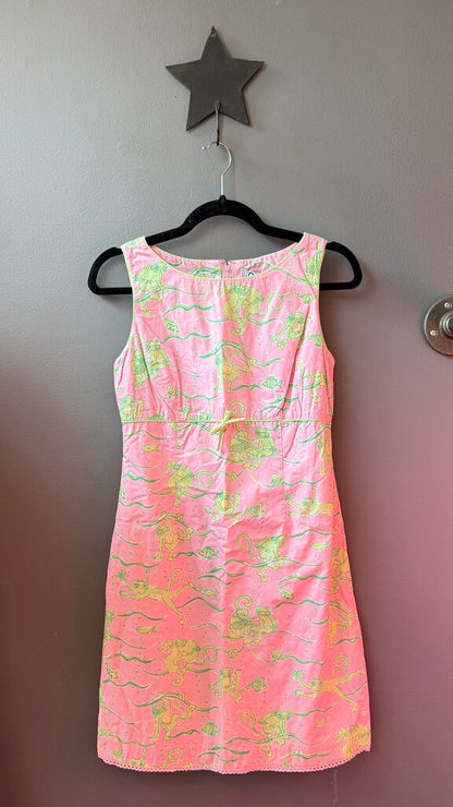 Vintage Scuba Monkey Shift Dress