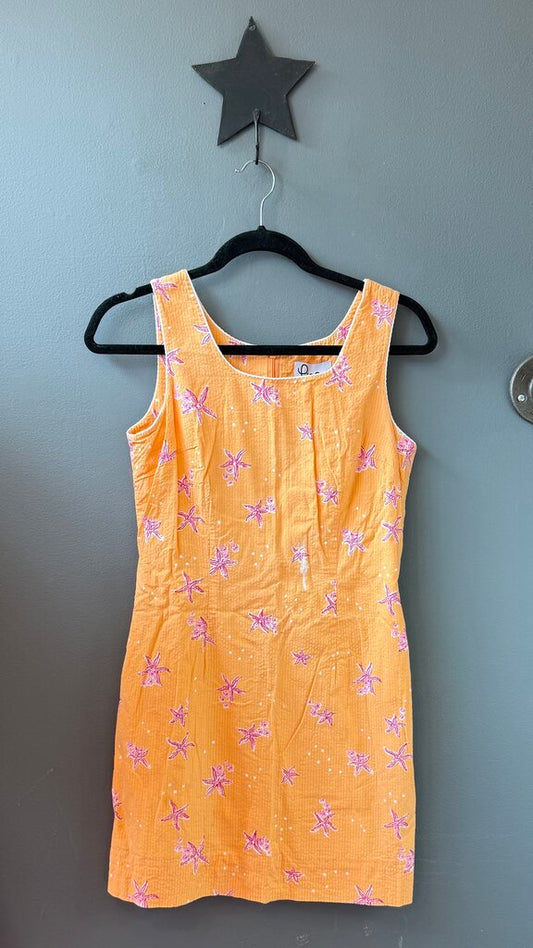 Seersucker Floral Shift Dress