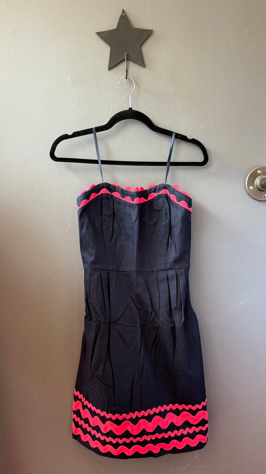 Ric Rac Trim Strapless Dress