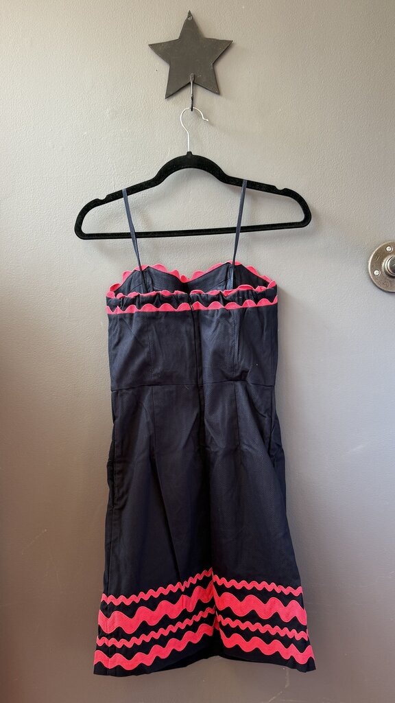 Ric Rac Trim Strapless Dress