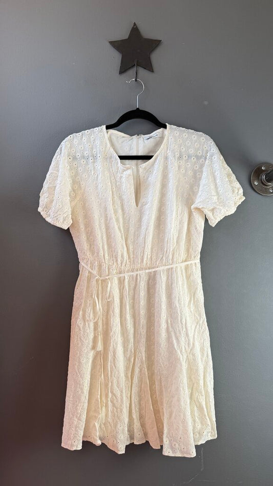 Eyelet Fit Flare Dress