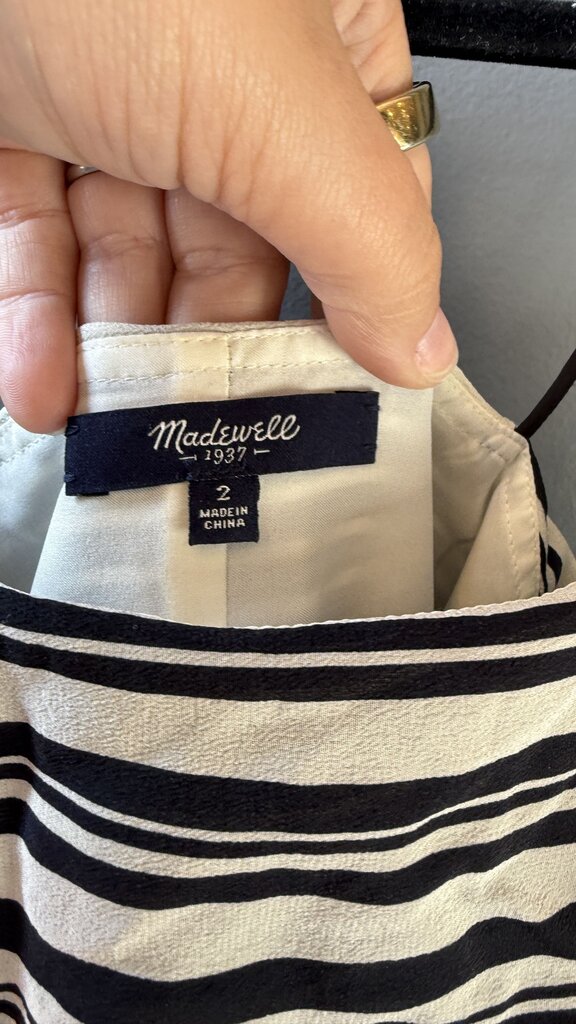 Silk Stripe Drawstring Dress