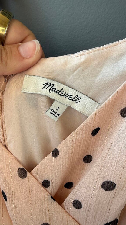 Ruffle Surplice Polka Dot Shimmer Maxi Dress