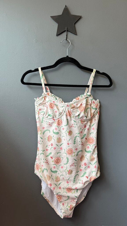 Floral Balconette One Piece Swimsuit