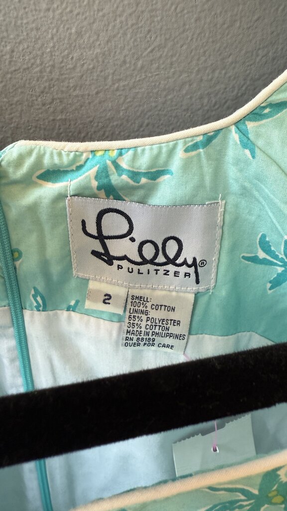 Vintage Palm Tree Sailboat Shift Dress