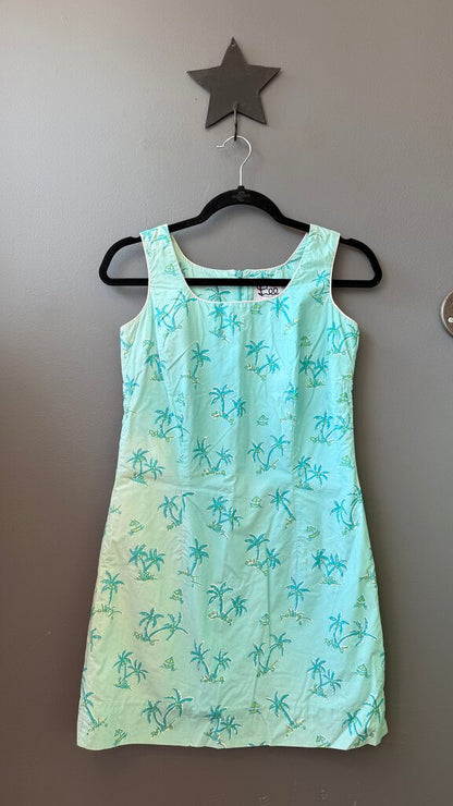 Vintage Palm Tree Sailboat Shift Dress