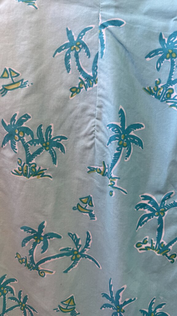 Vintage Palm Tree Sailboat Shift Dress