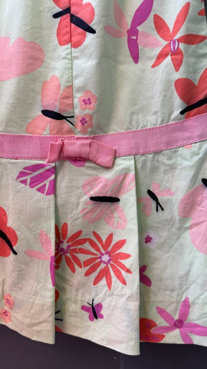 Vintage Butterfly Drop Waist Dress