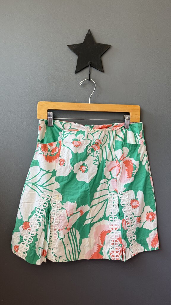 Floral Pleated Skirt