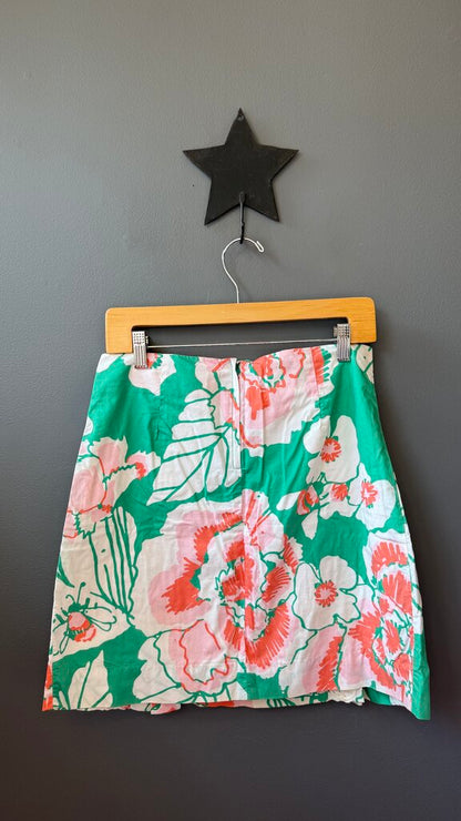 Floral Pleated Skirt