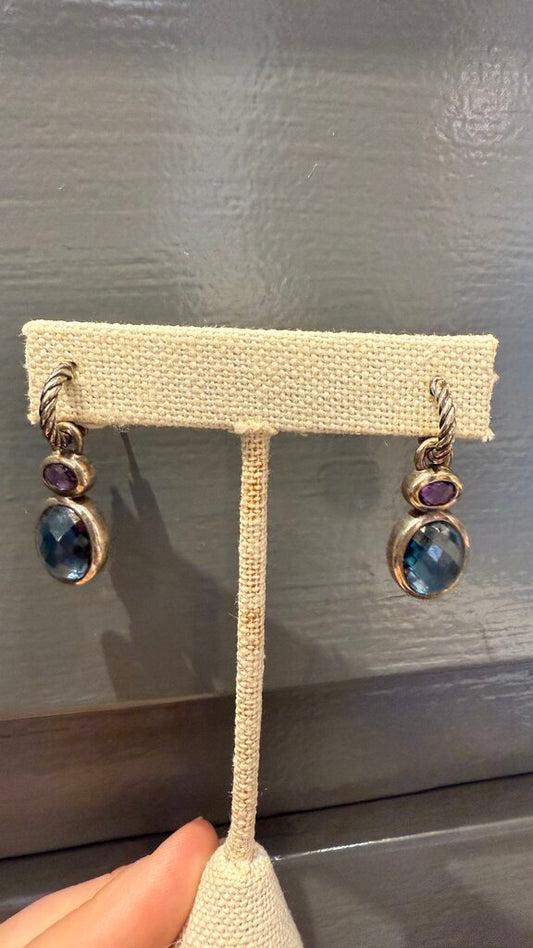 DavidYurman Topaz + Amethyst Stud Earrings