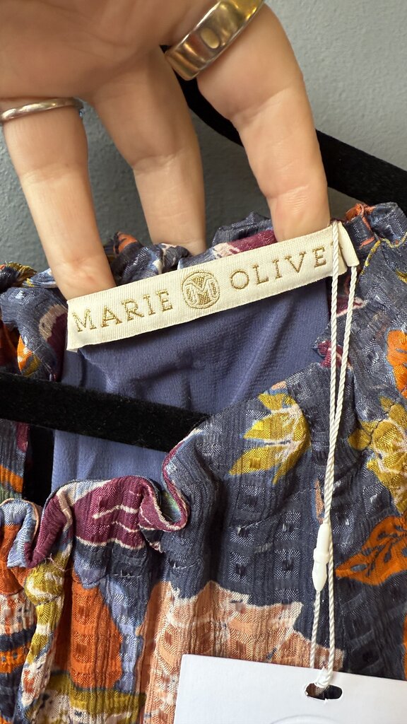 Paisley Floral Tie Back Blouse