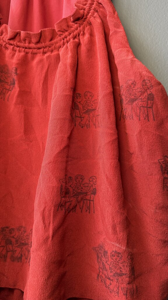 Silk Character Print Dress