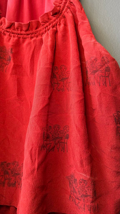 Silk Character Print Dress