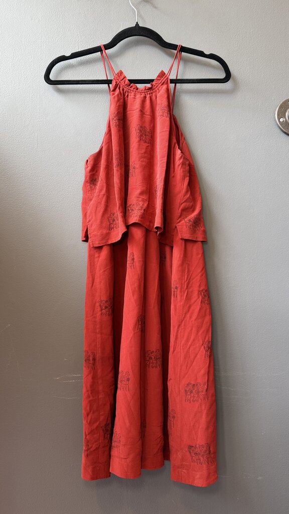 Silk Character Print Dress