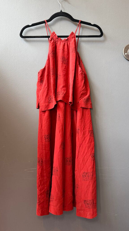 Silk Character Print Dress