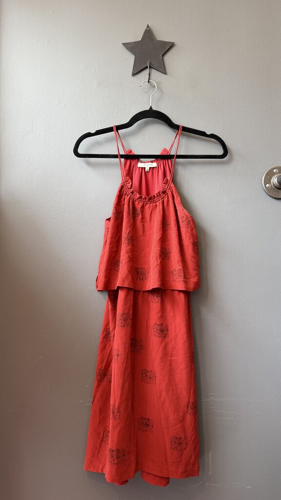 Silk Character Print Dress