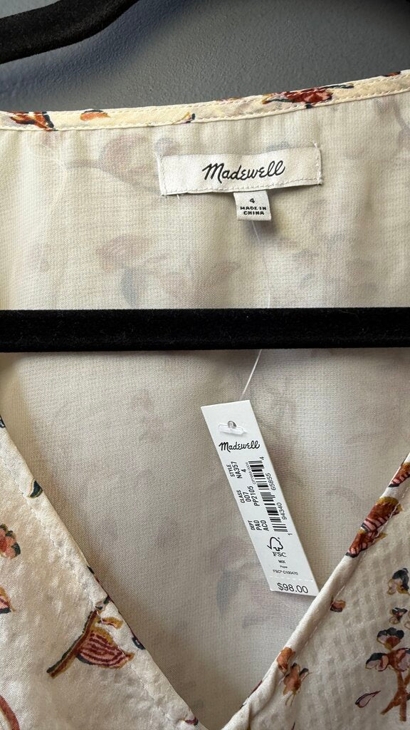 Floral Ruched Front Blouse