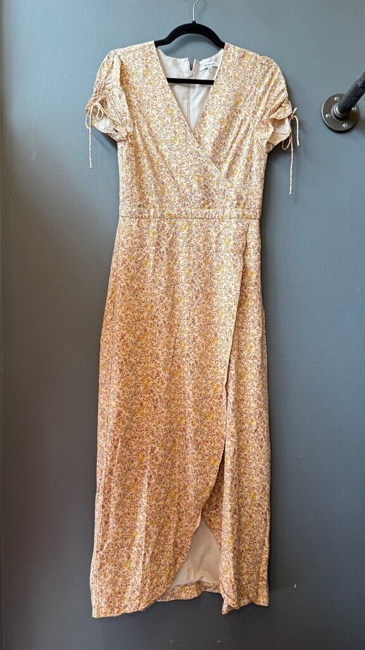 Floral Surplice Maxi Dress