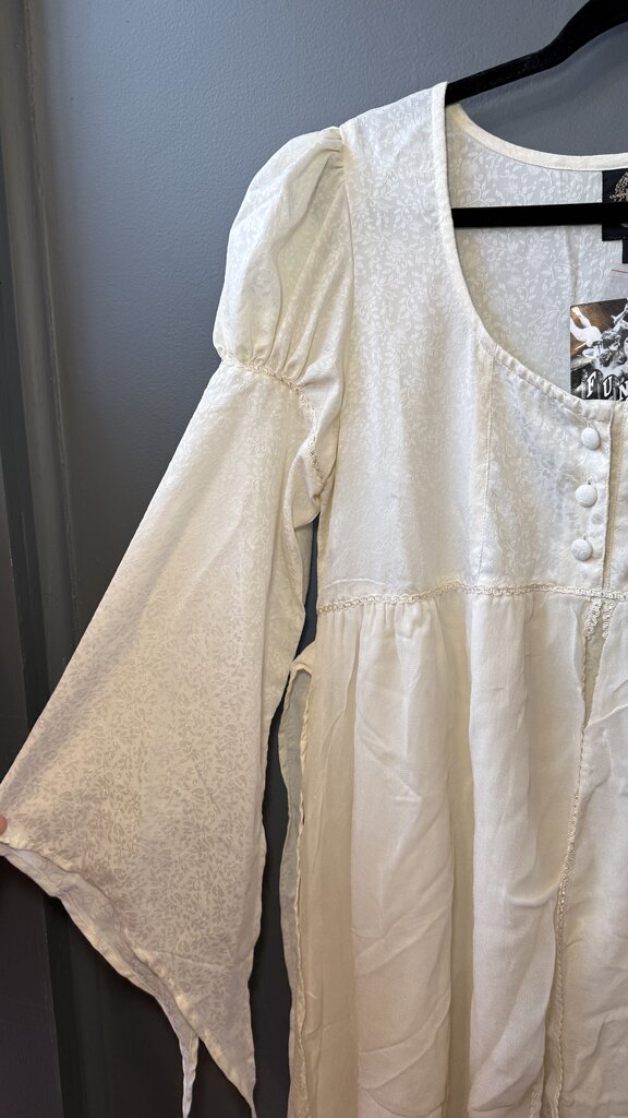 Puff Shoulder Midi Dress