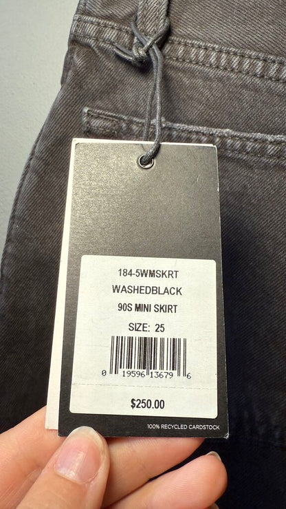 Raw Hem 90s Mini Denim Skirt